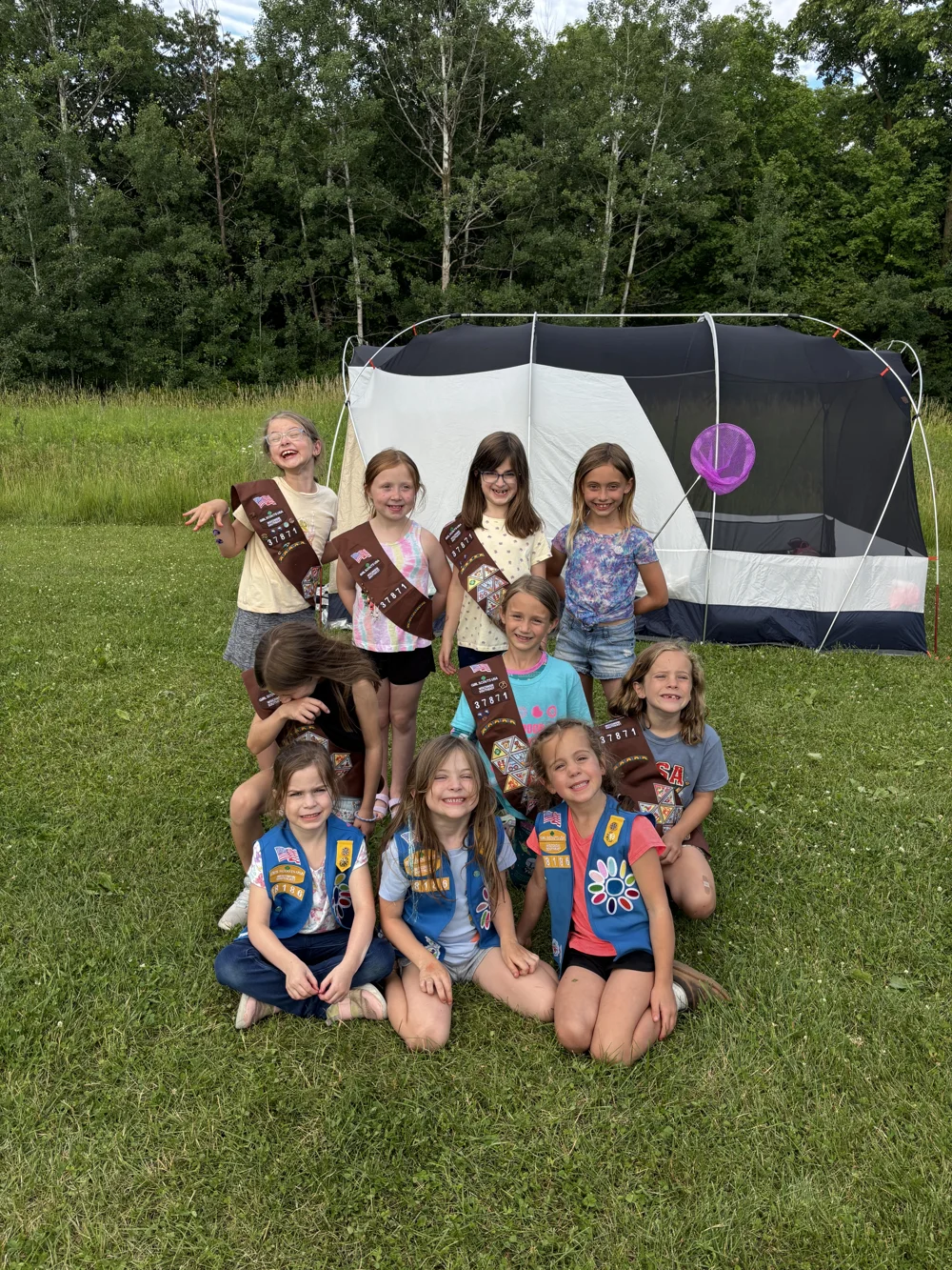 Girl Scouts enjoying time together at camp